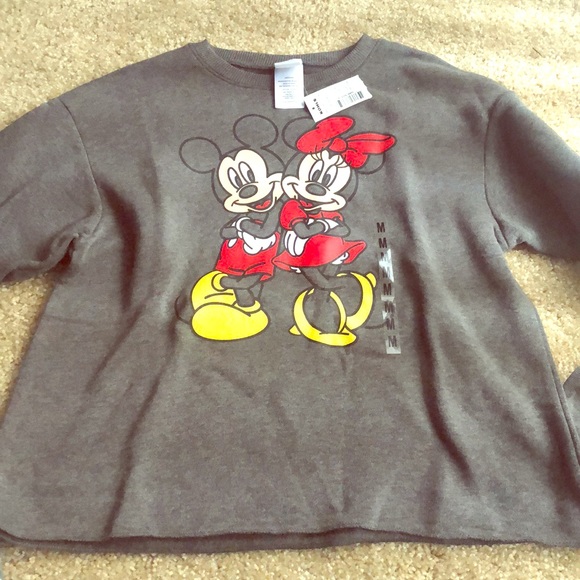 Disney Sweaters - NWT Mickey Minnie Cropped Sweatshirt
